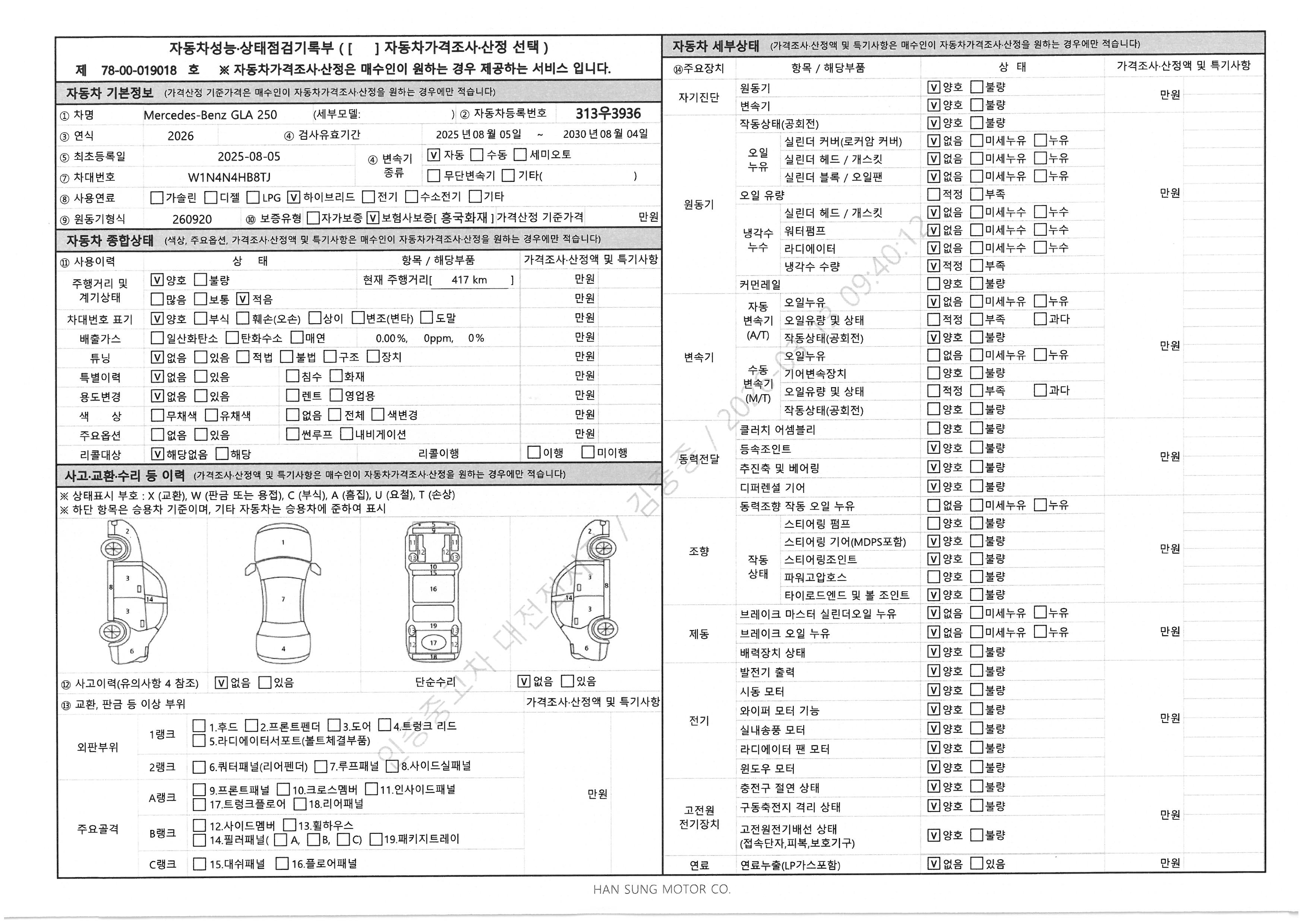 Основная информация и общее состояние / история аварий и ремонтов