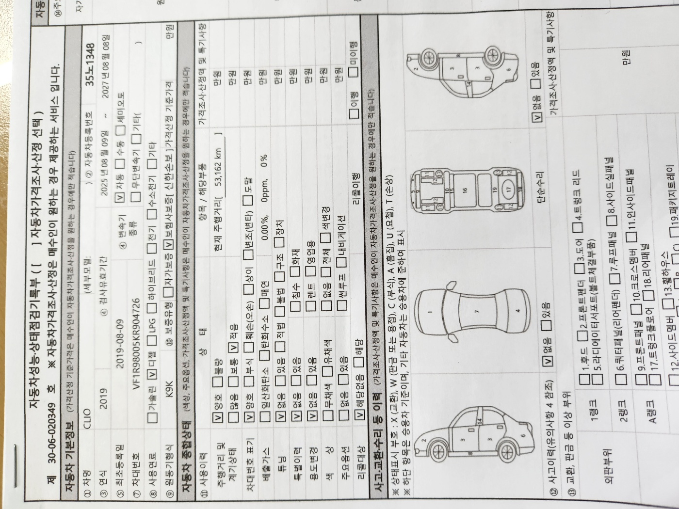 Основная информация и общее состояние / история аварий и ремонтов