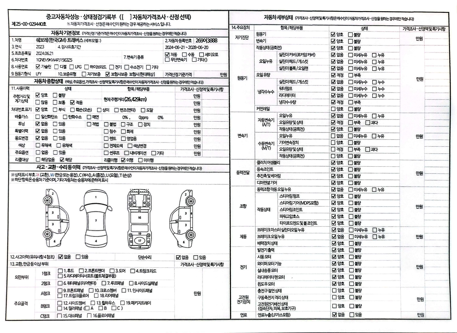 Основная информация и общее состояние / история аварий и ремонтов