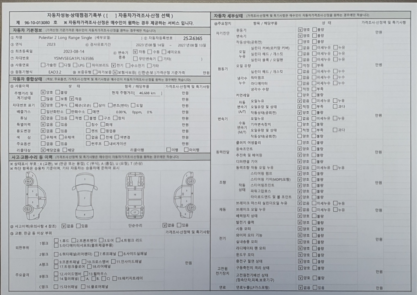 Основная информация и общее состояние / история аварий и ремонтов
