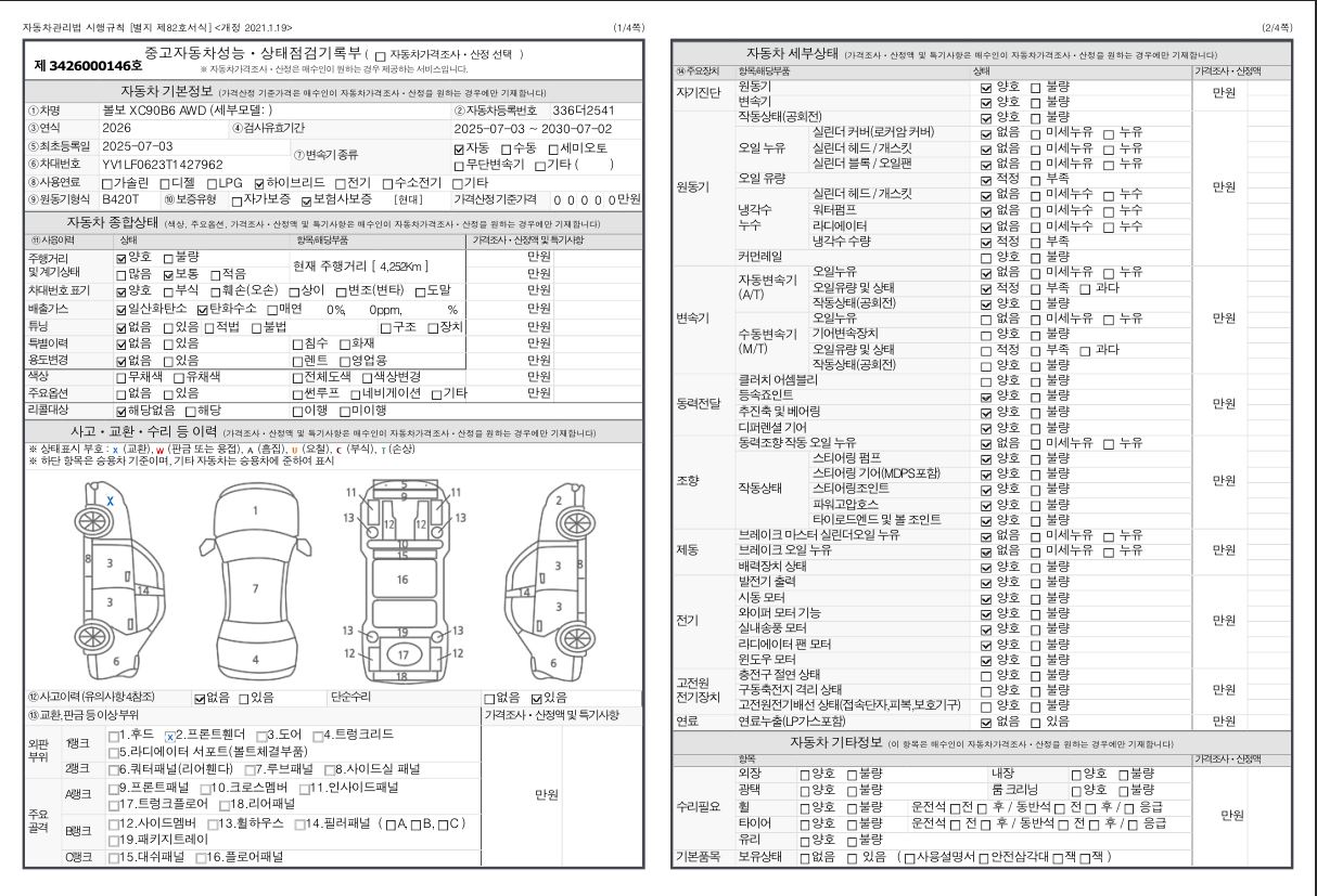 Основная информация и общее состояние / история аварий и ремонтов