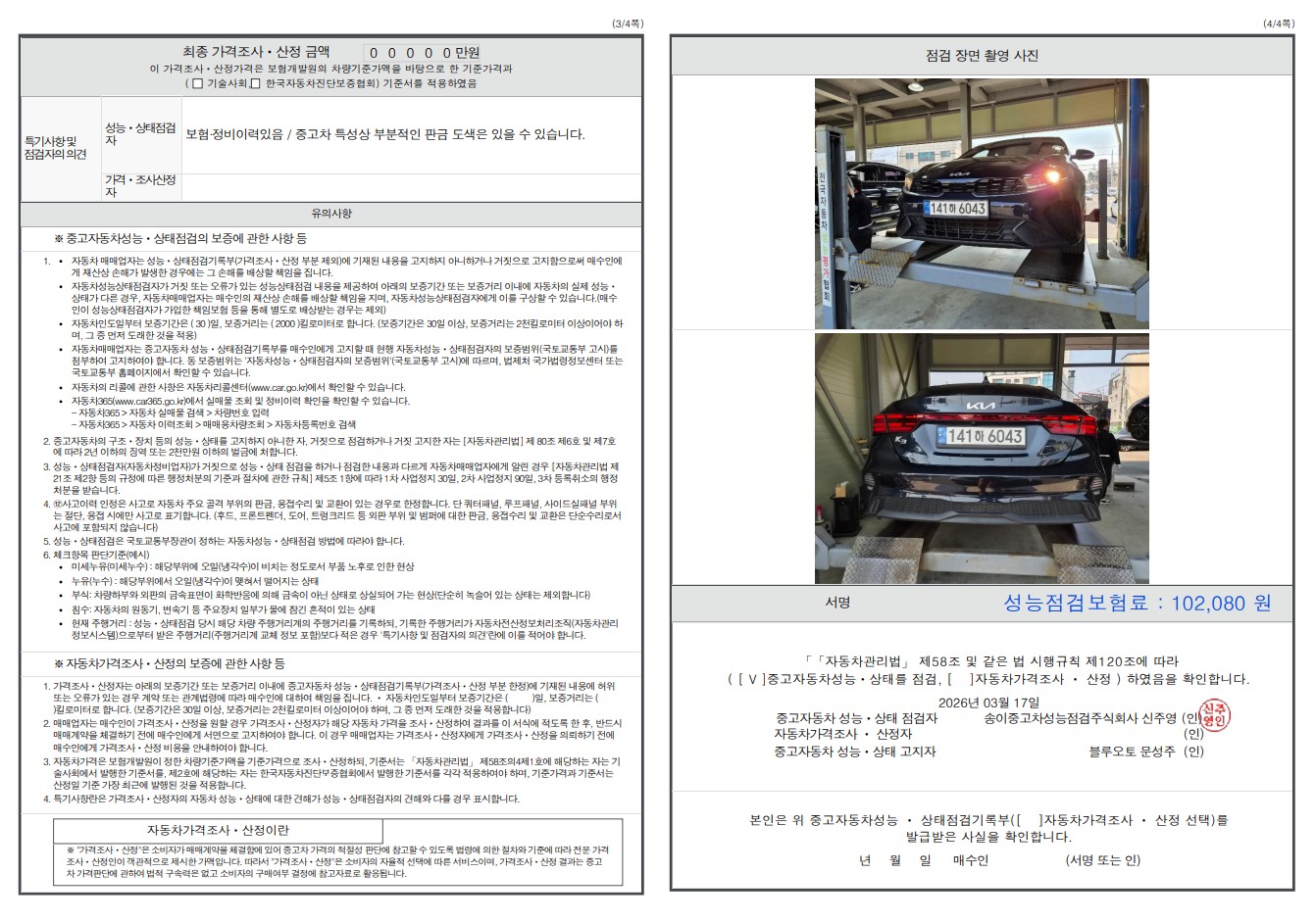 Детальное состояние автомобиля