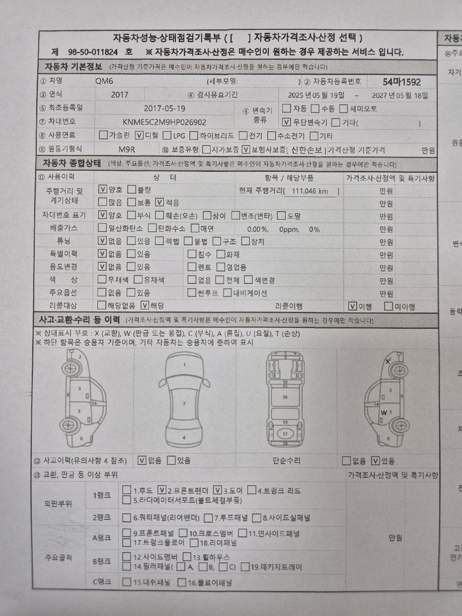 Основная информация и общее состояние / история аварий и ремонтов
