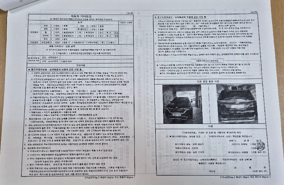 Детальное состояние автомобиля