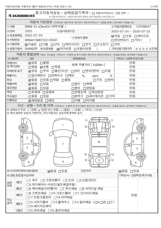 Основная информация и общее состояние / история аварий и ремонтов