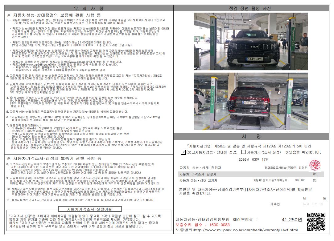Детальное состояние автомобиля
