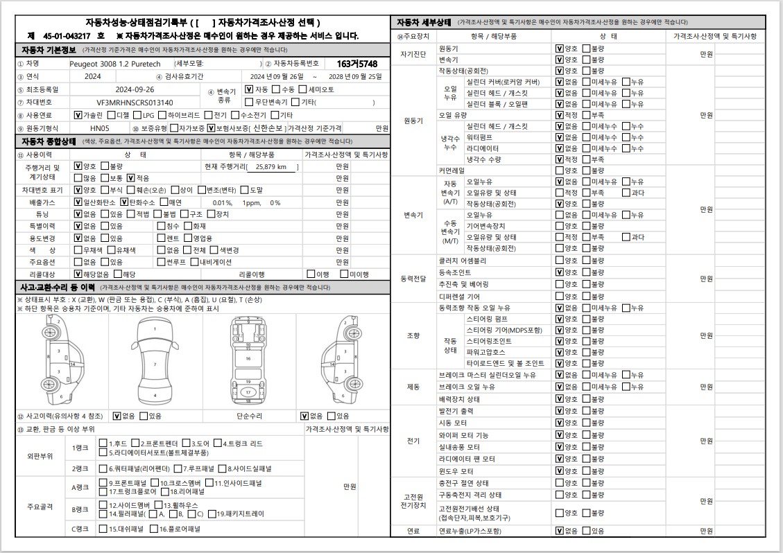 Основная информация и общее состояние / история аварий и ремонтов