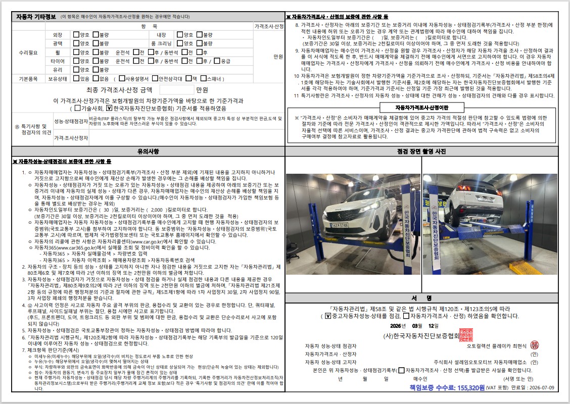 Детальное состояние автомобиля