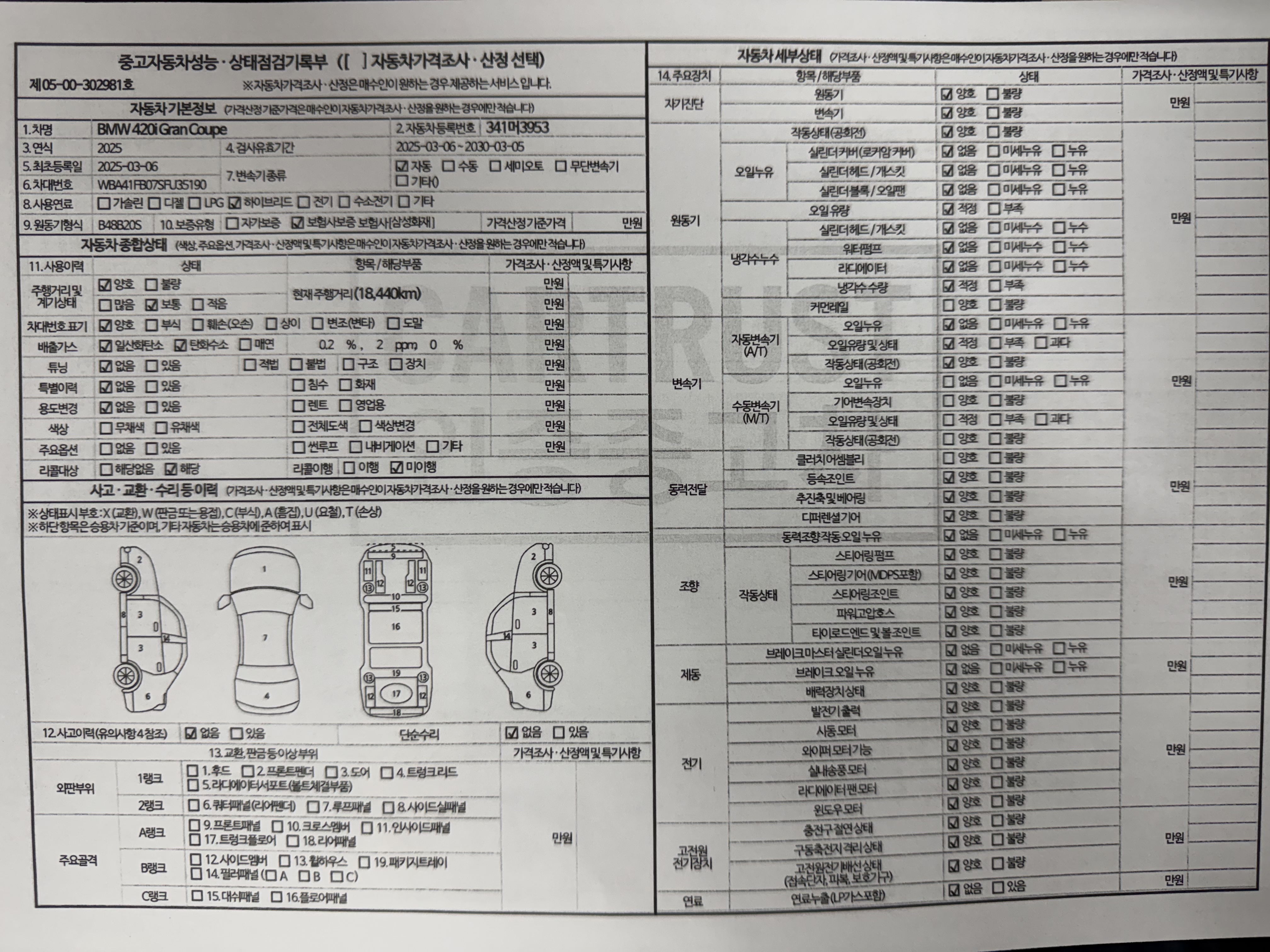 Основная информация и общее состояние / история аварий и ремонтов