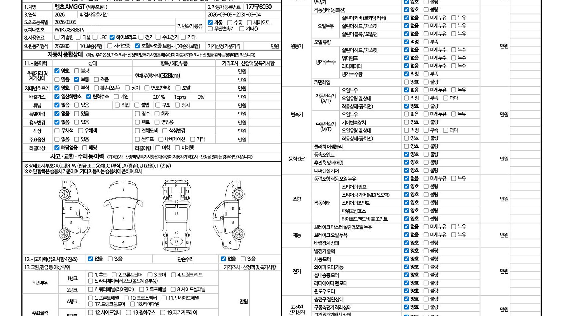 Основная информация и общее состояние / история аварий и ремонтов