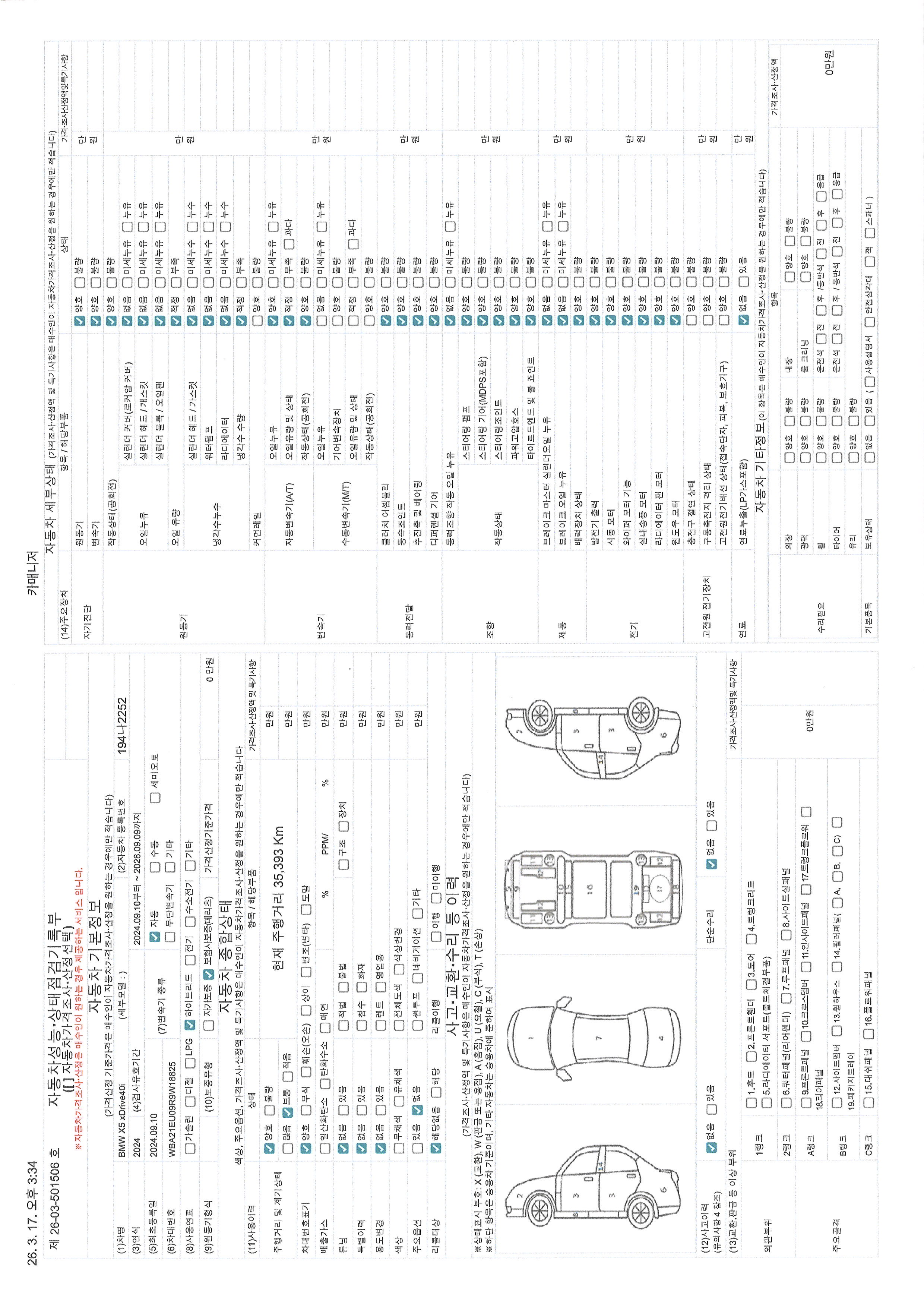 Основная информация и общее состояние / история аварий и ремонтов