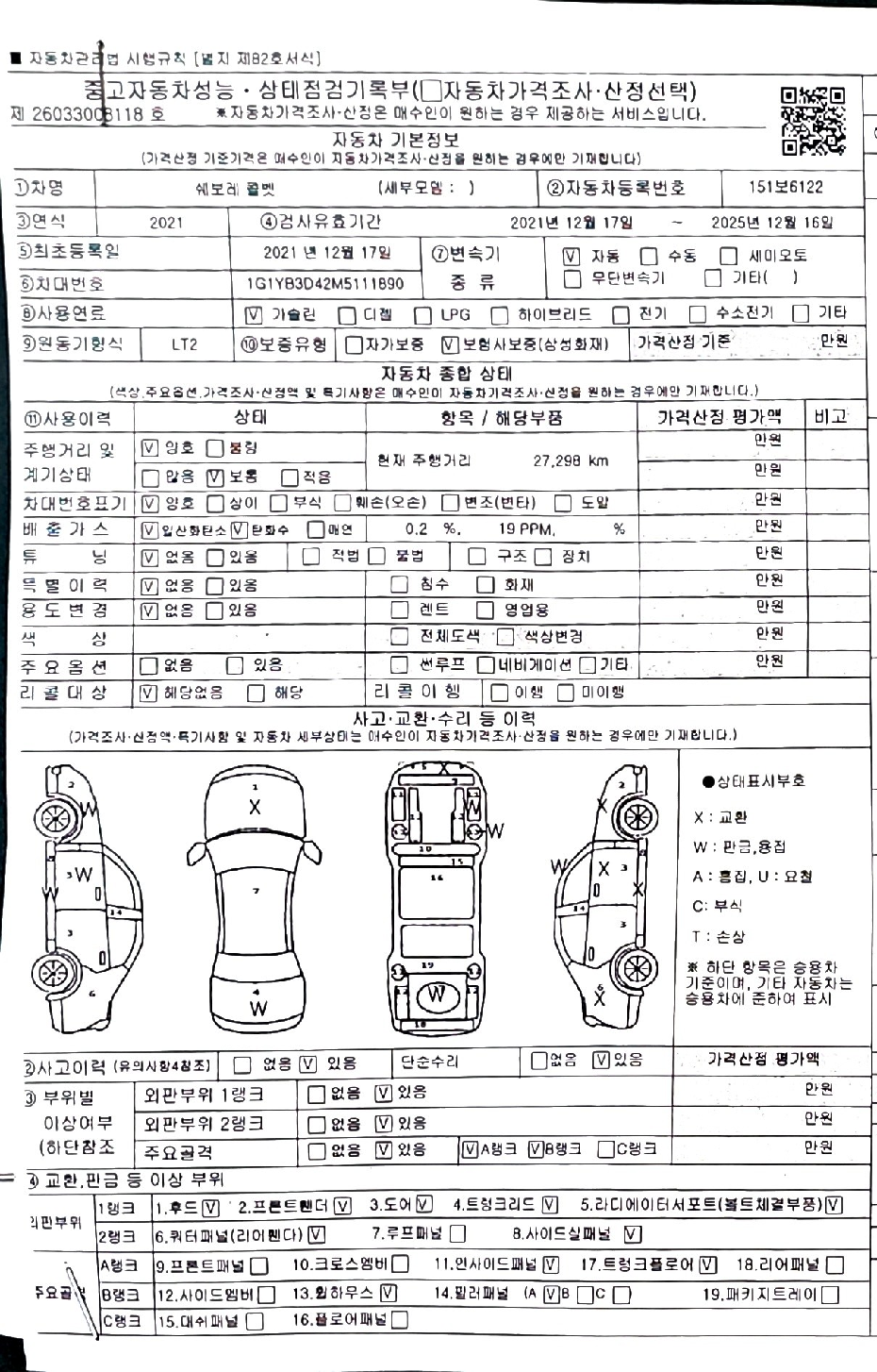 Основная информация и общее состояние / история аварий и ремонтов