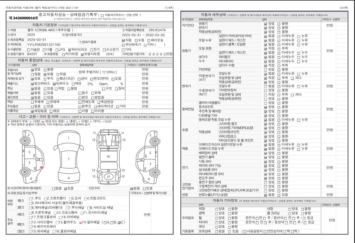 Основная информация и общее состояние / история аварий и ремонтов