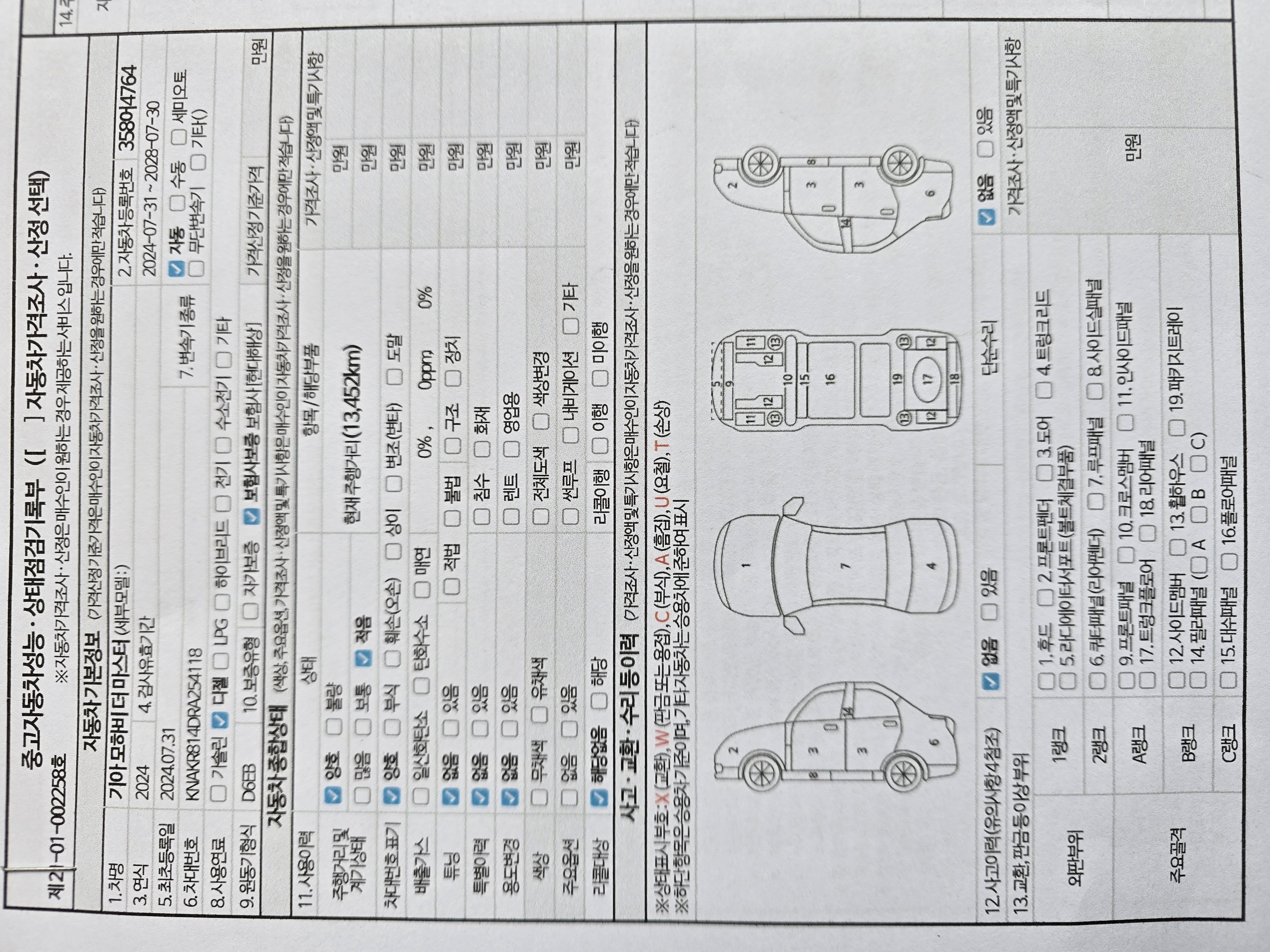 Основная информация и общее состояние / история аварий и ремонтов