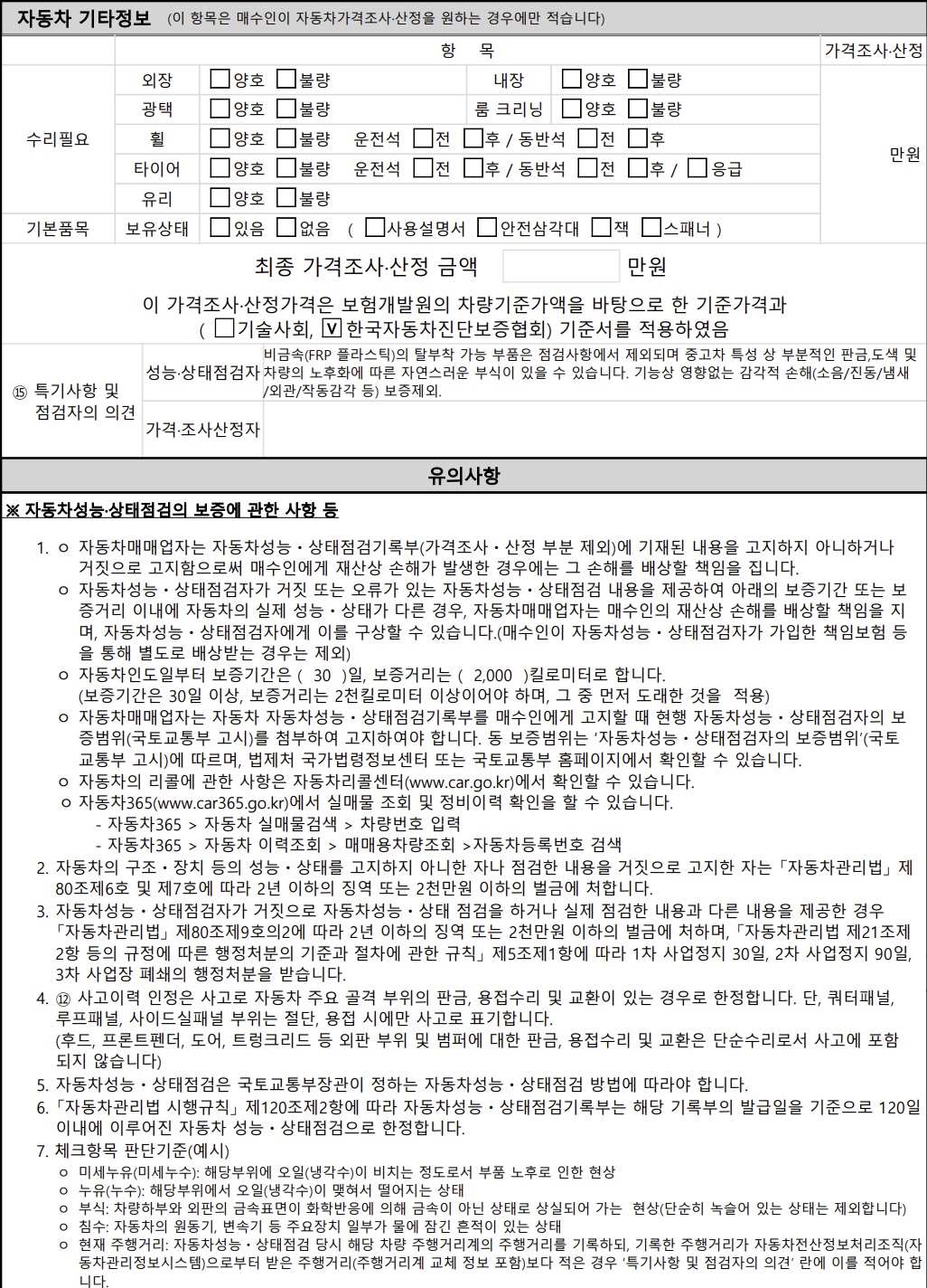 Подробное состояние автомобиля и другая информация