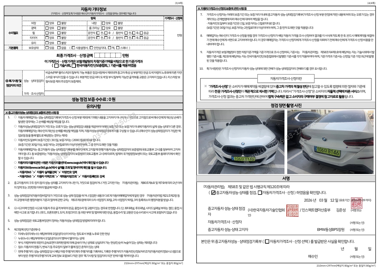Детальное состояние автомобиля