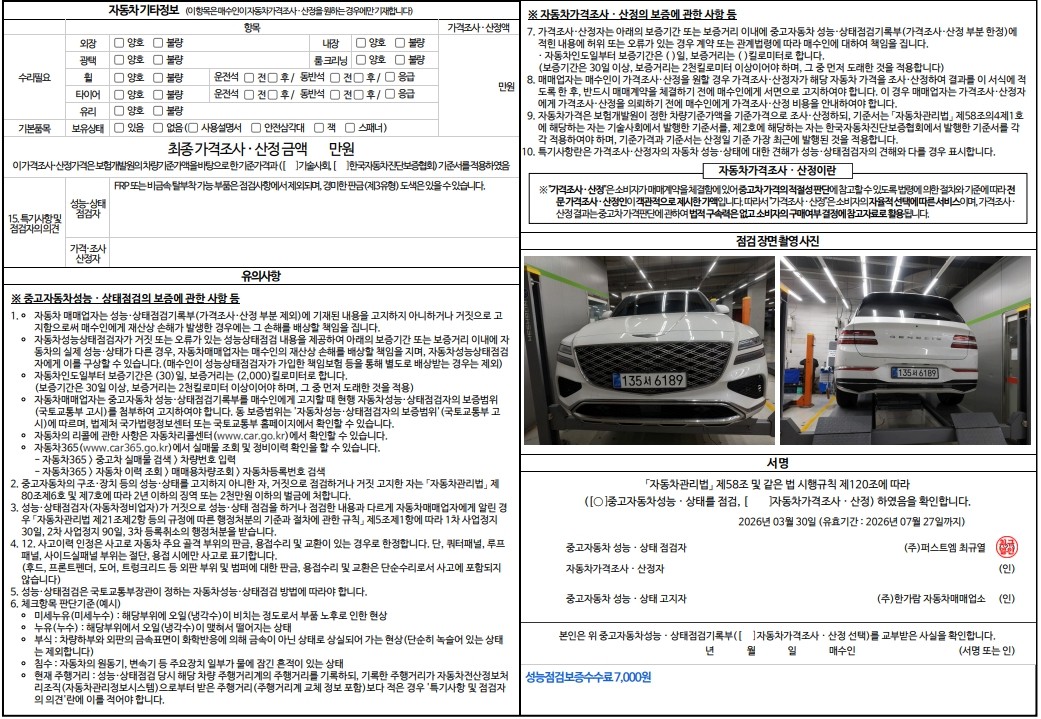 Детальное состояние автомобиля