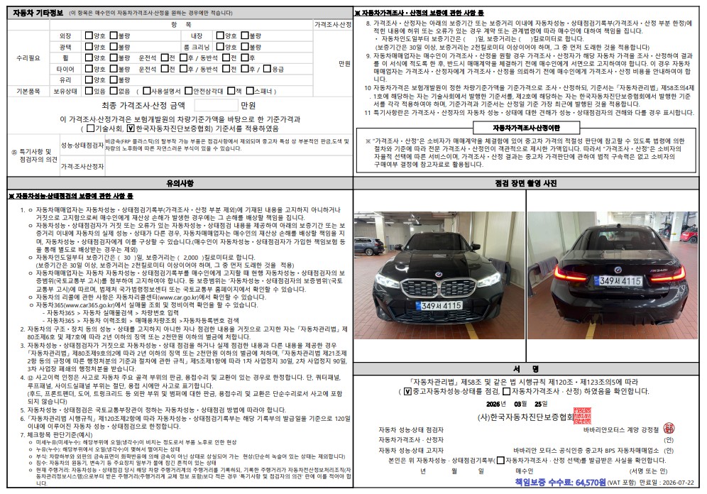 Детальное состояние автомобиля