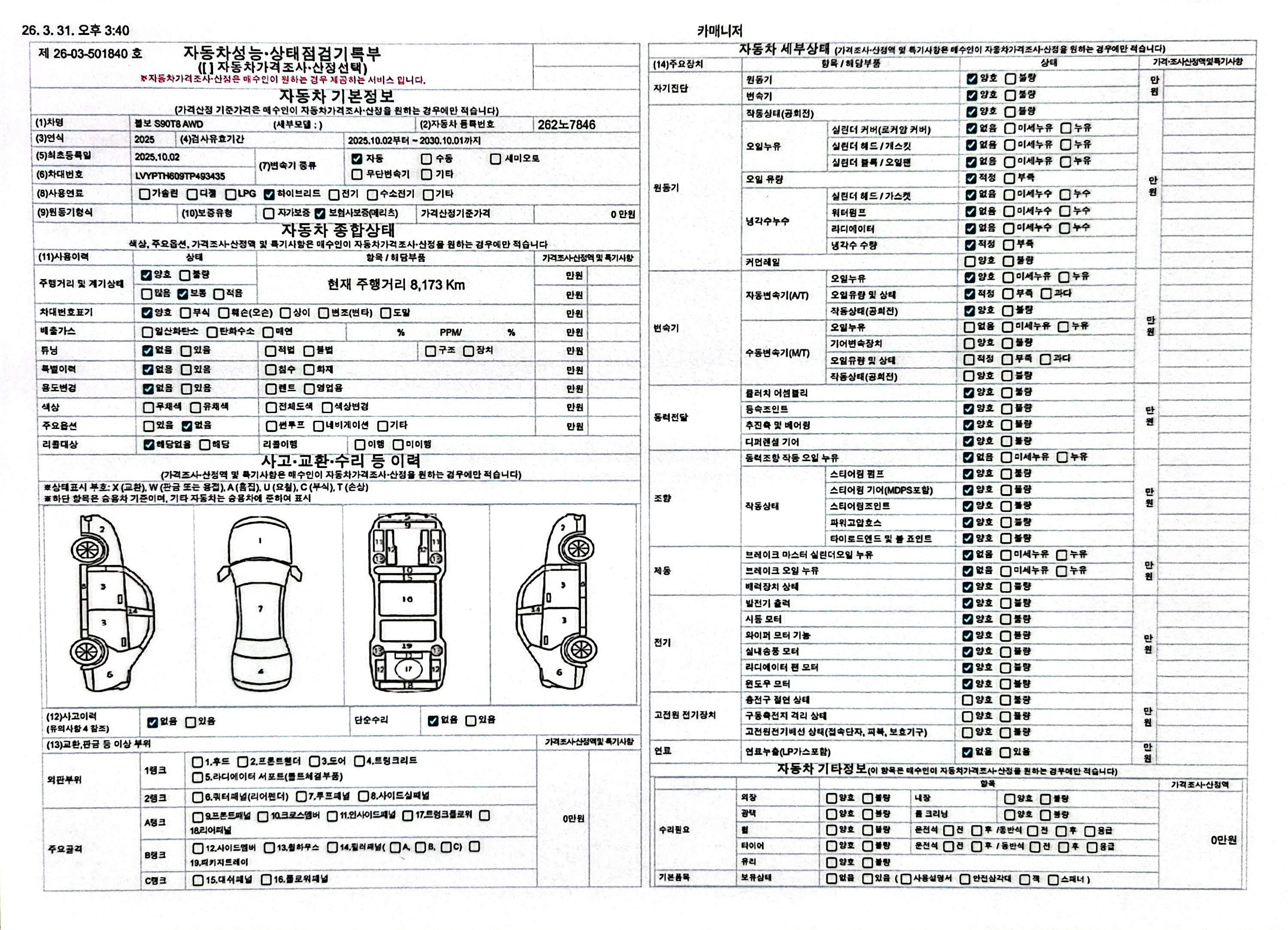 Основная информация и общее состояние / история аварий и ремонтов