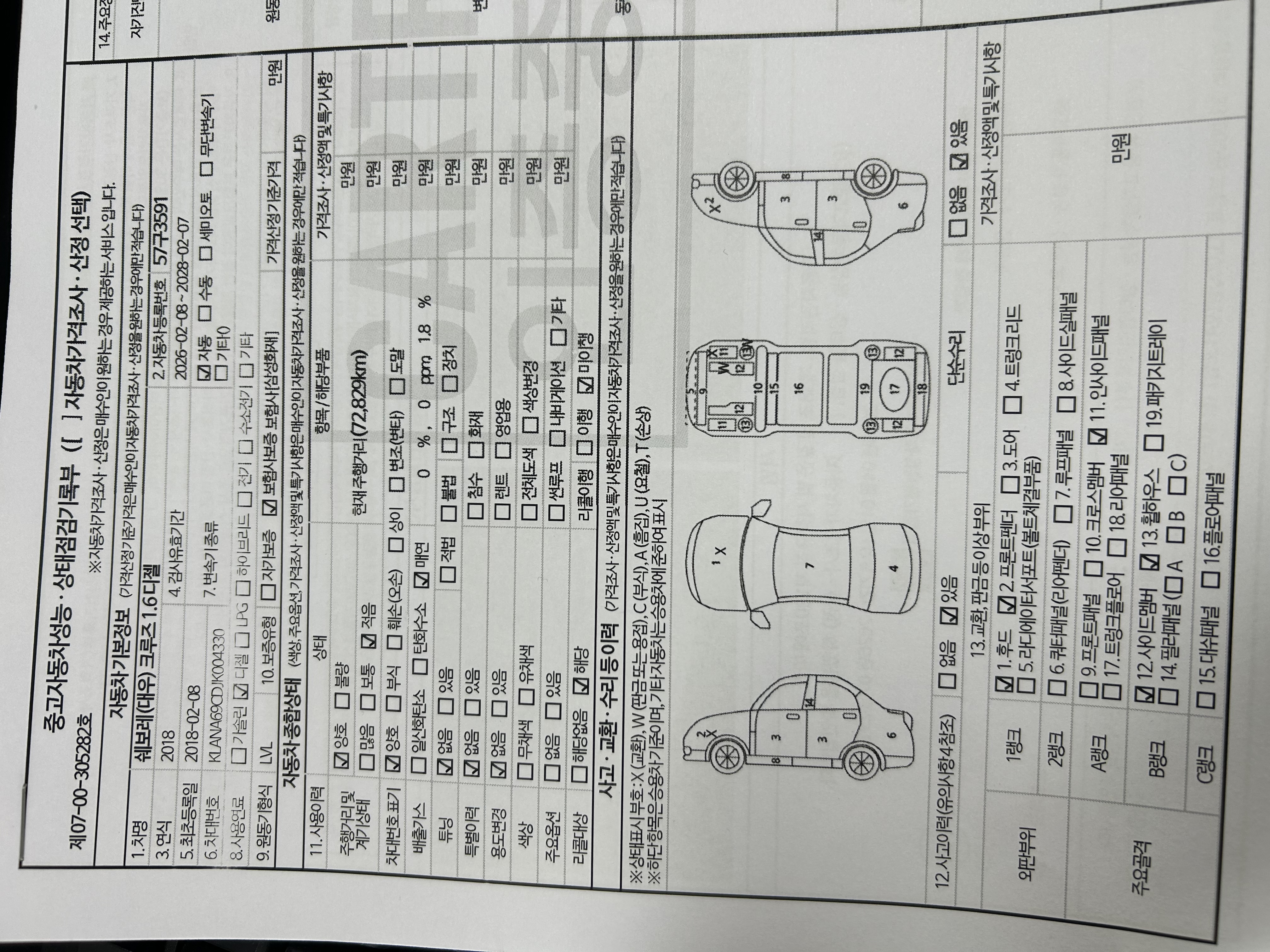 Основная информация и общее состояние / история аварий и ремонтов
