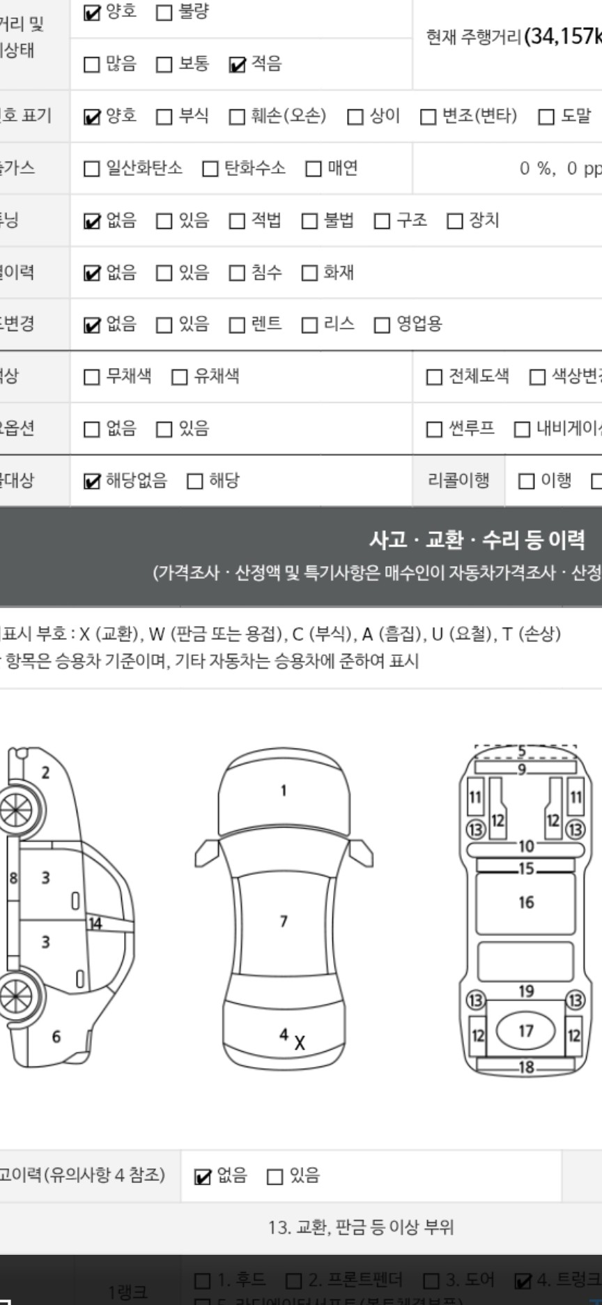 Основная информация и общее состояние / история аварий и ремонтов
