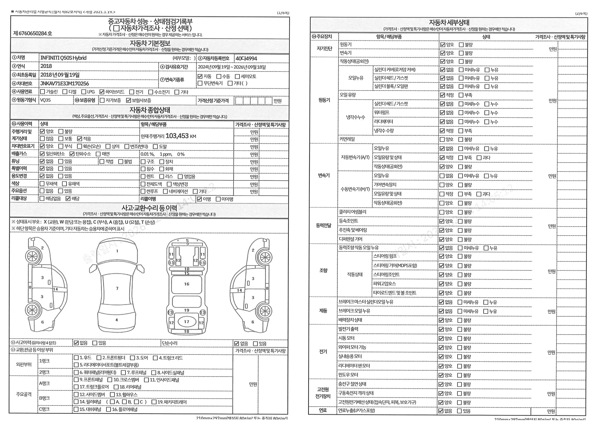 Основная информация и общее состояние / история аварий и ремонтов