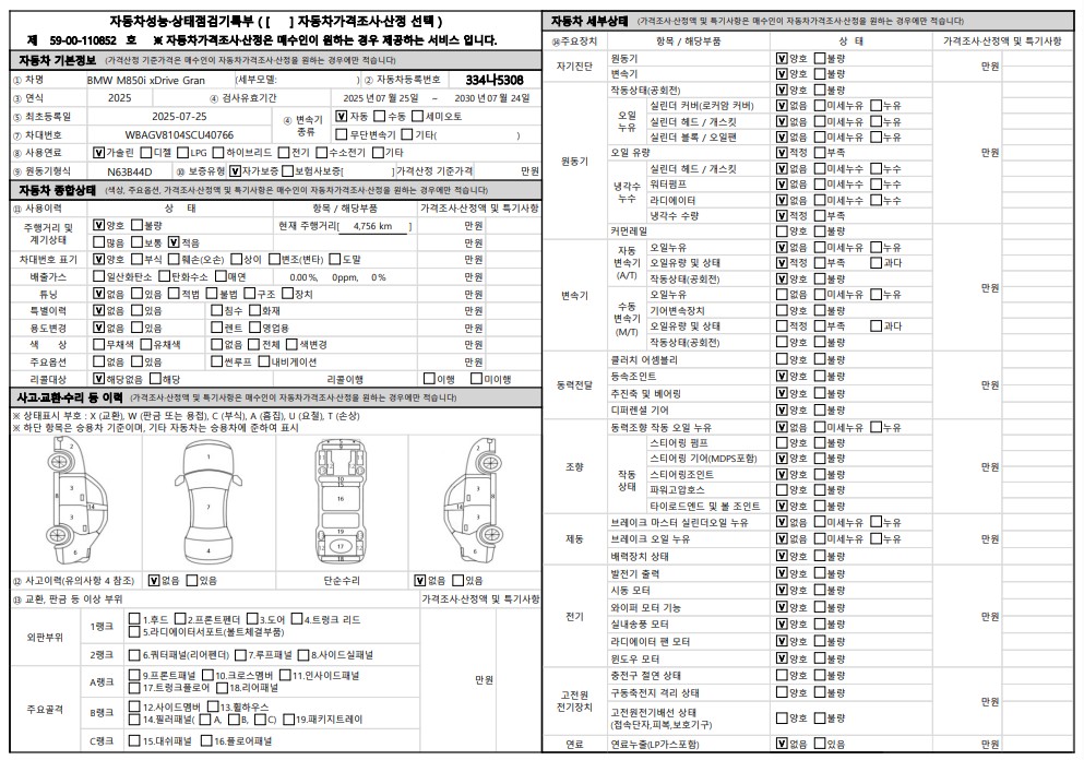 Основная информация и общее состояние / история аварий и ремонтов