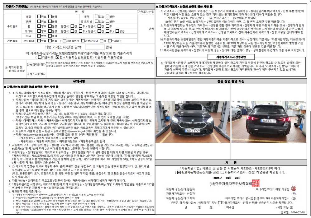 Детальное состояние автомобиля