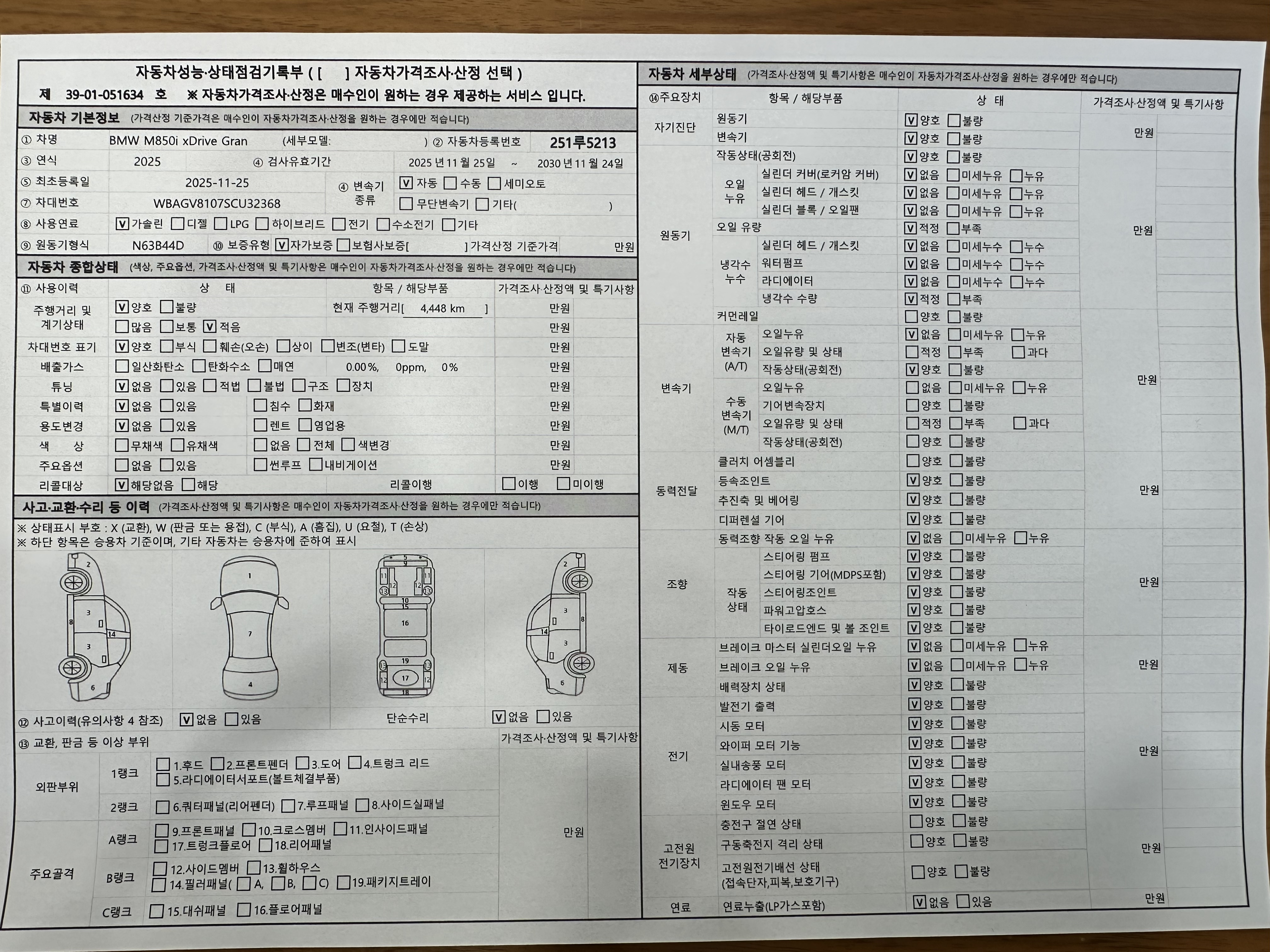 Основная информация и общее состояние / история аварий и ремонтов