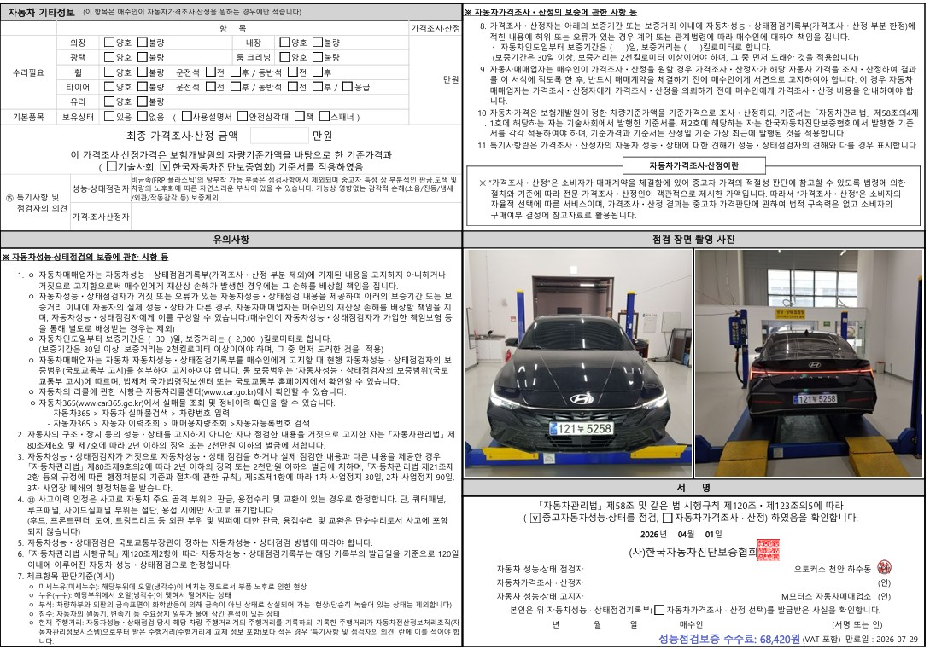 Детальное состояние автомобиля