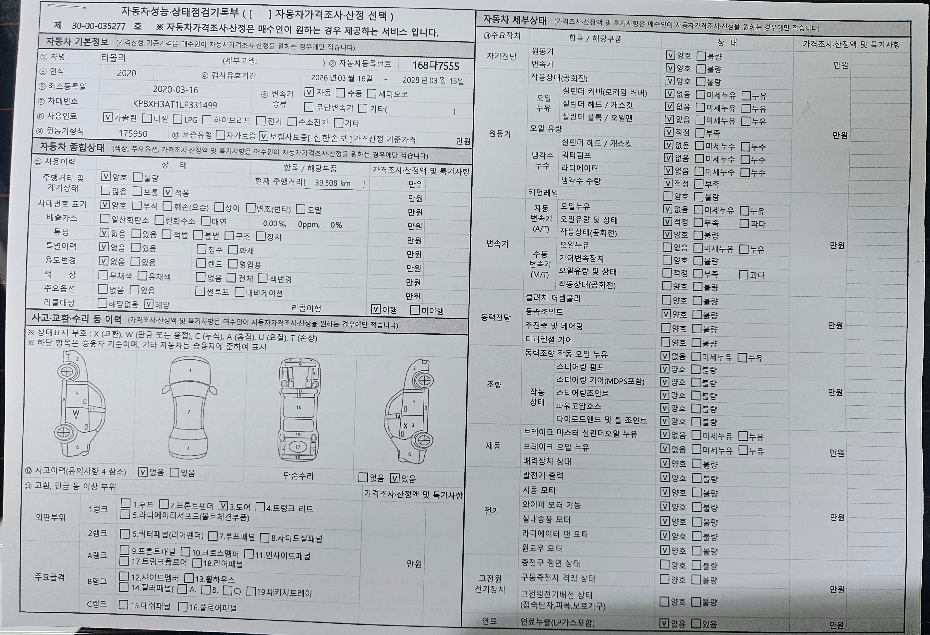Основная информация и общее состояние / история аварий и ремонтов