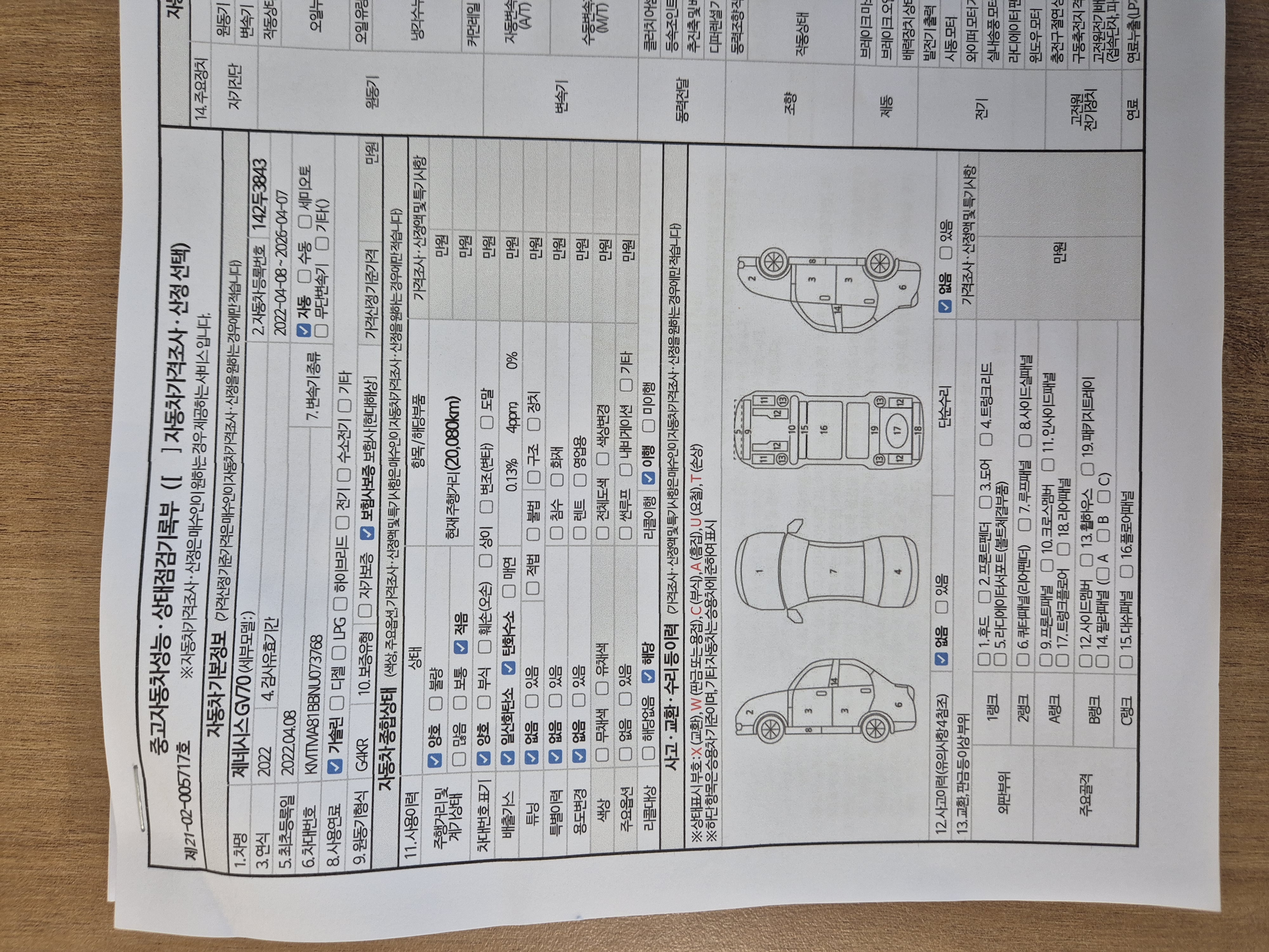 Основная информация и общее состояние / история аварий и ремонтов