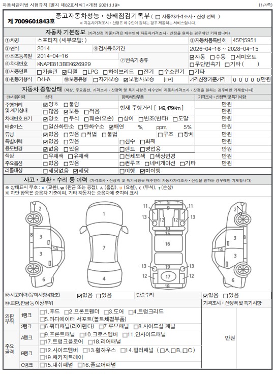 Основная информация и общее состояние / история аварий и ремонтов