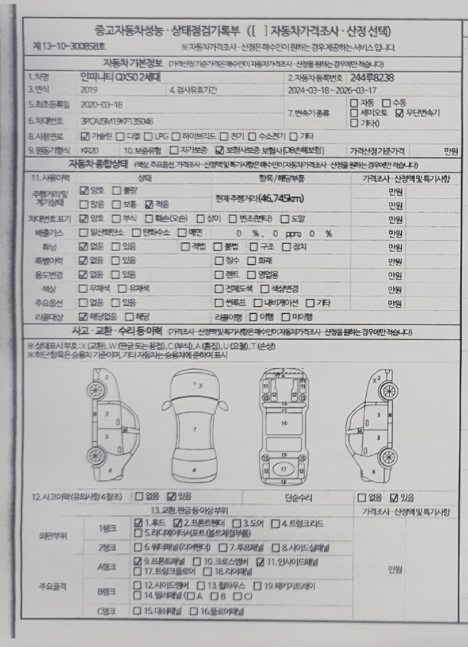Основная информация и общее состояние / история аварий и ремонтов