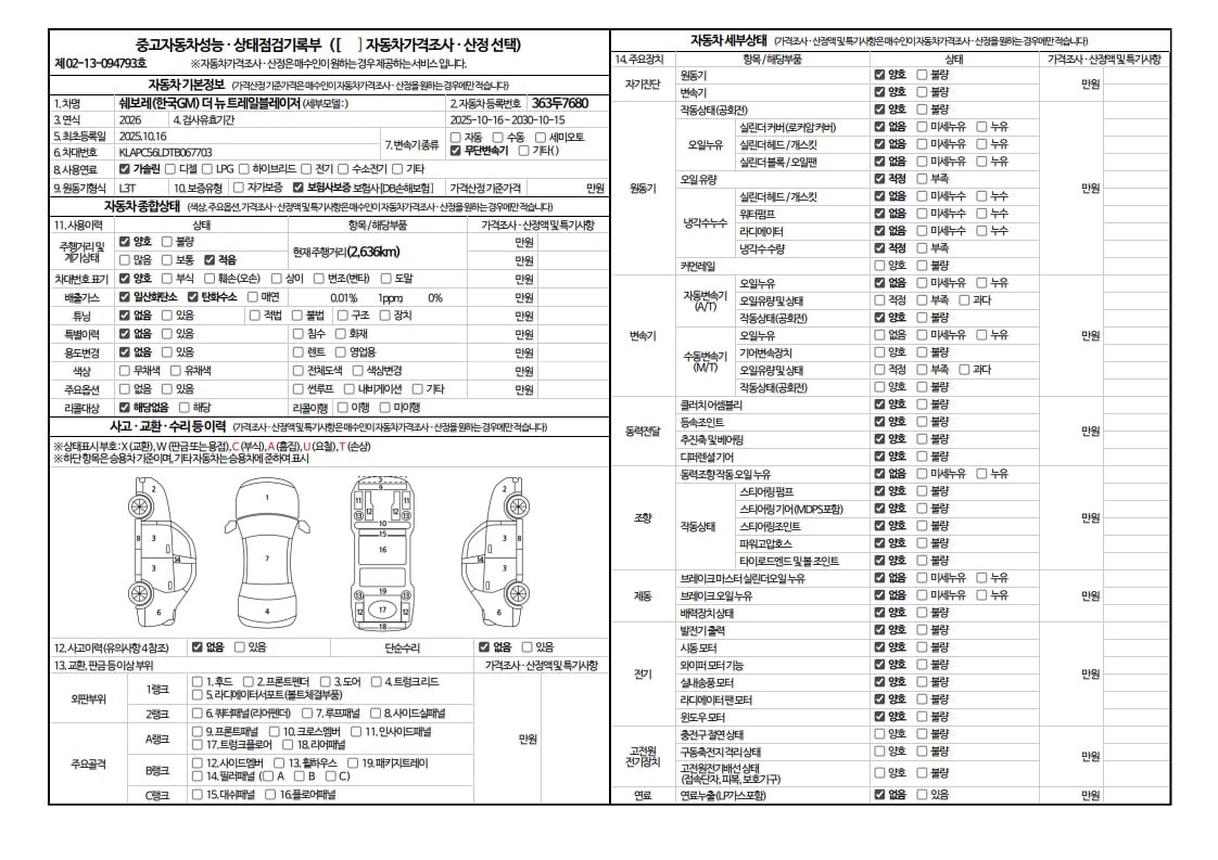 Основная информация и общее состояние / история аварий и ремонтов