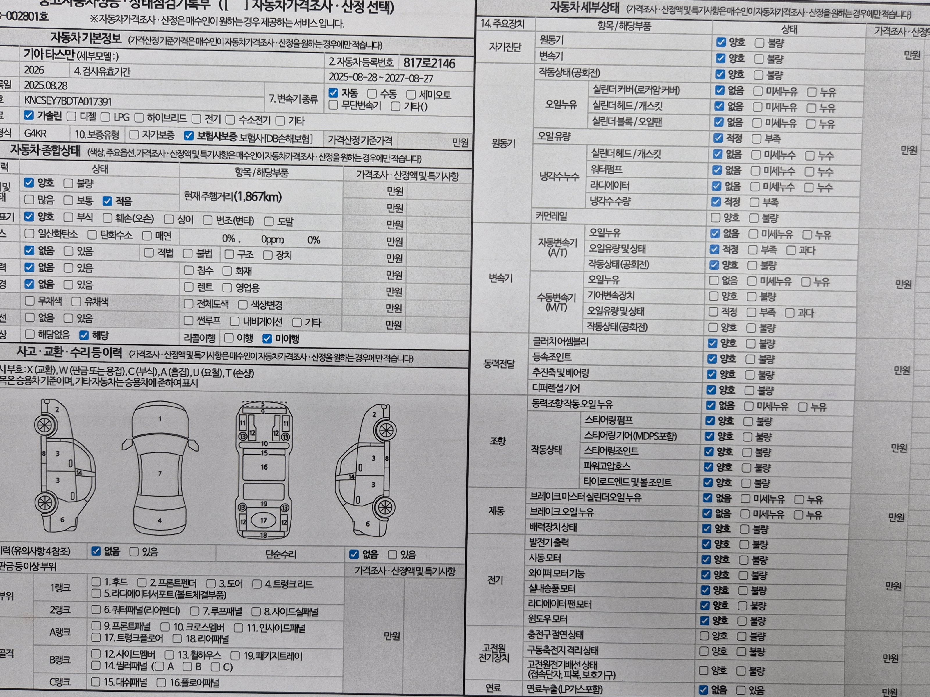 Основная информация и общее состояние / история аварий и ремонтов
