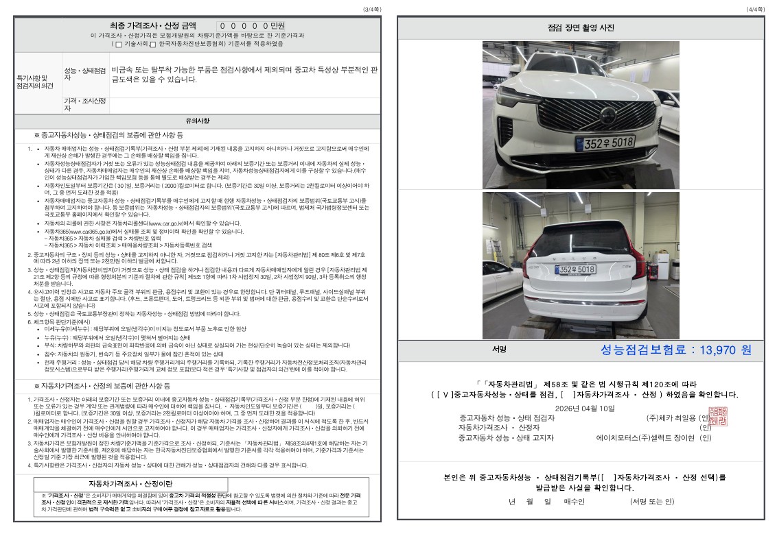 Детальное состояние автомобиля