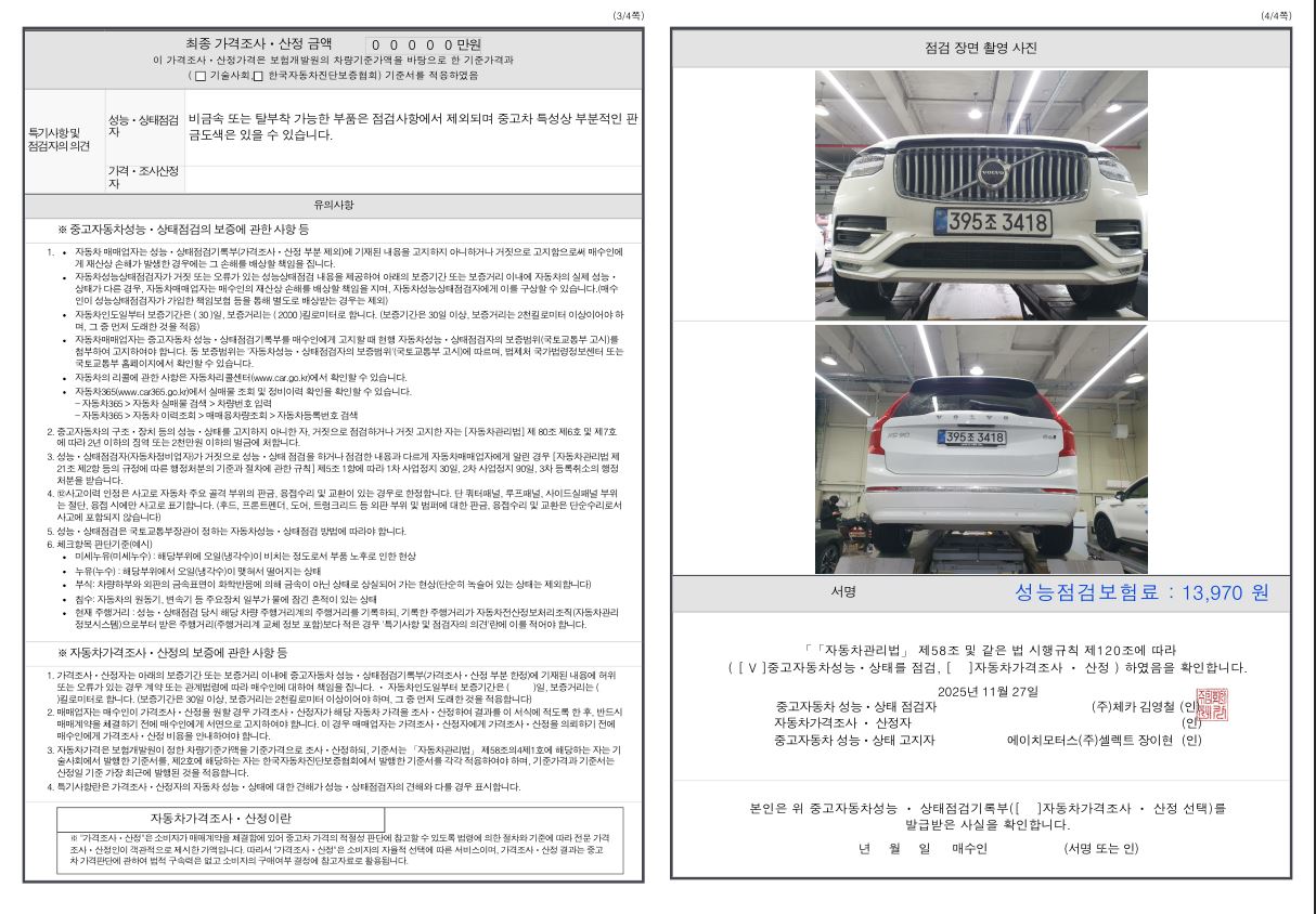 Детальное состояние автомобиля