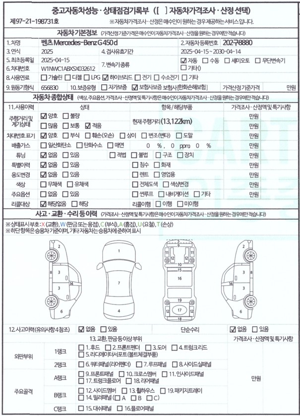Основная информация и общее состояние / история аварий и ремонтов