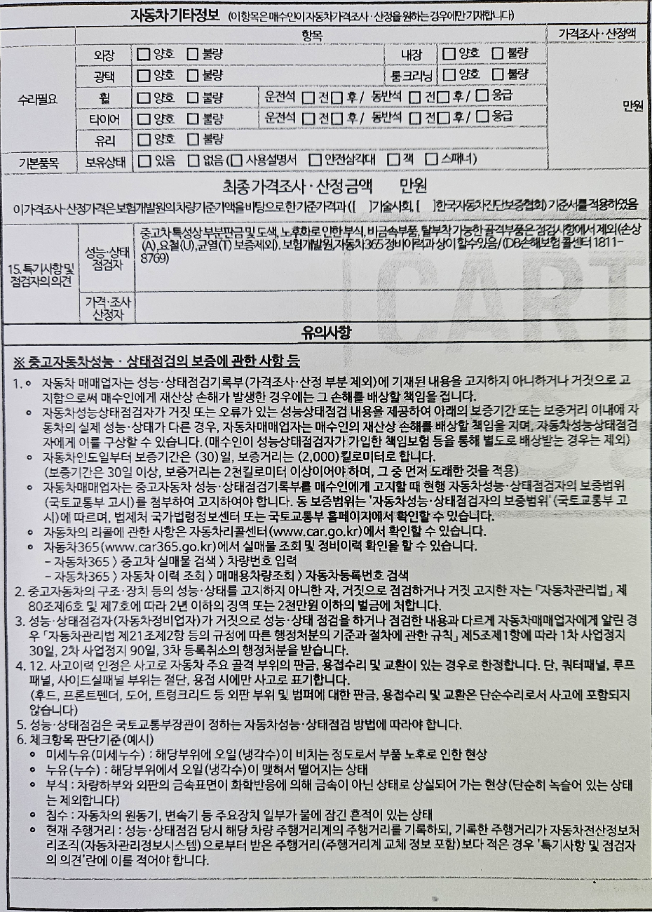 Подробное состояние автомобиля и другая информация