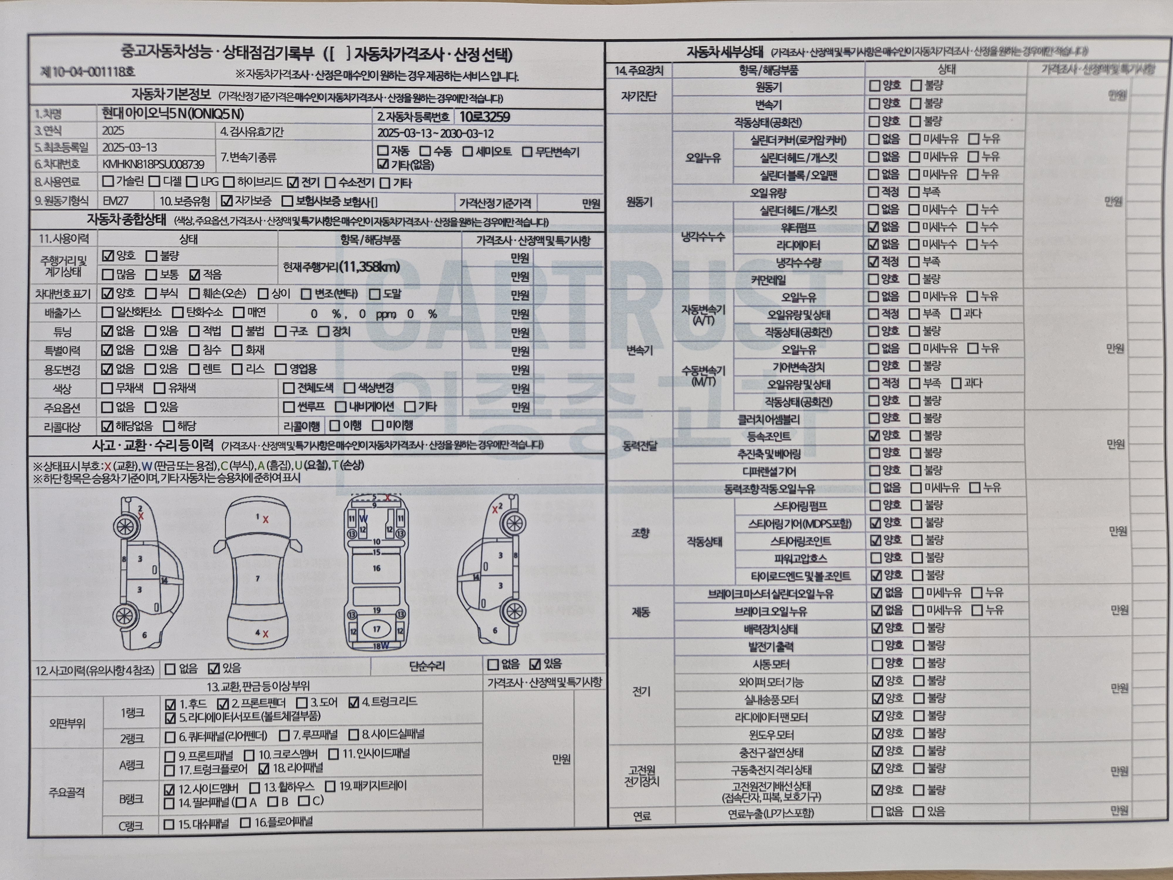 Основная информация и общее состояние / история аварий и ремонтов