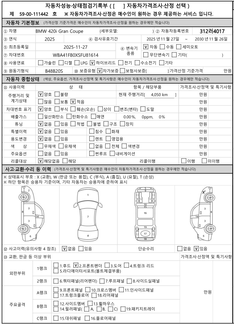 Основная информация и общее состояние / история аварий и ремонтов