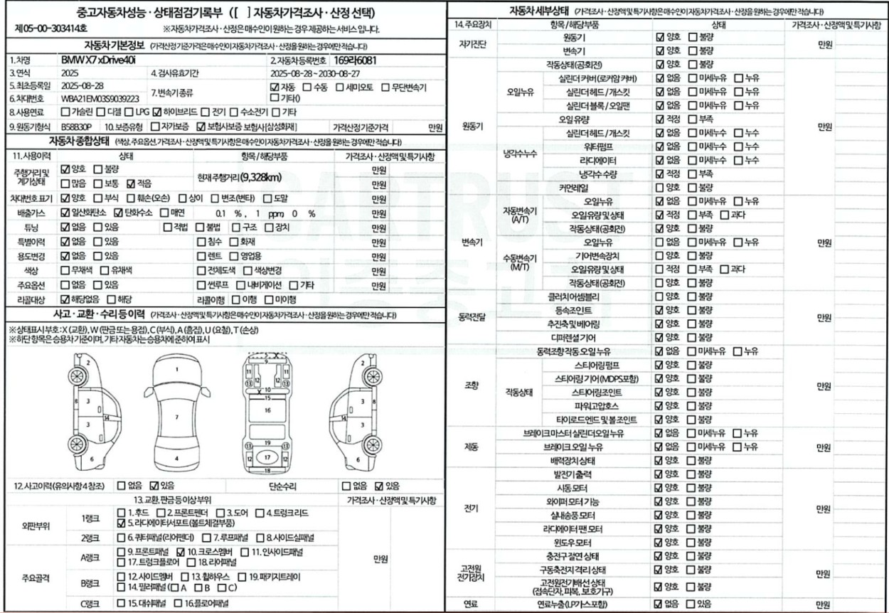 Основная информация и общее состояние / история аварий и ремонтов