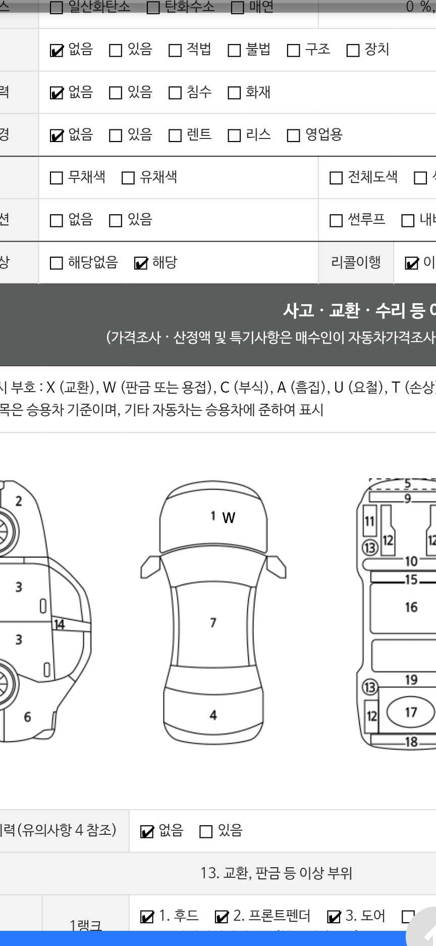 Основная информация и общее состояние / история аварий и ремонтов