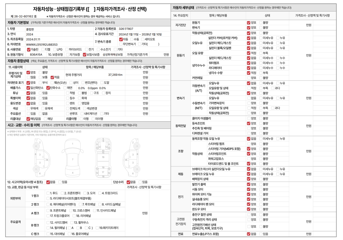 Основная информация и общее состояние / история аварий и ремонтов