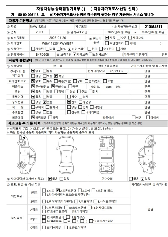 Основная информация и общее состояние / история аварий и ремонтов