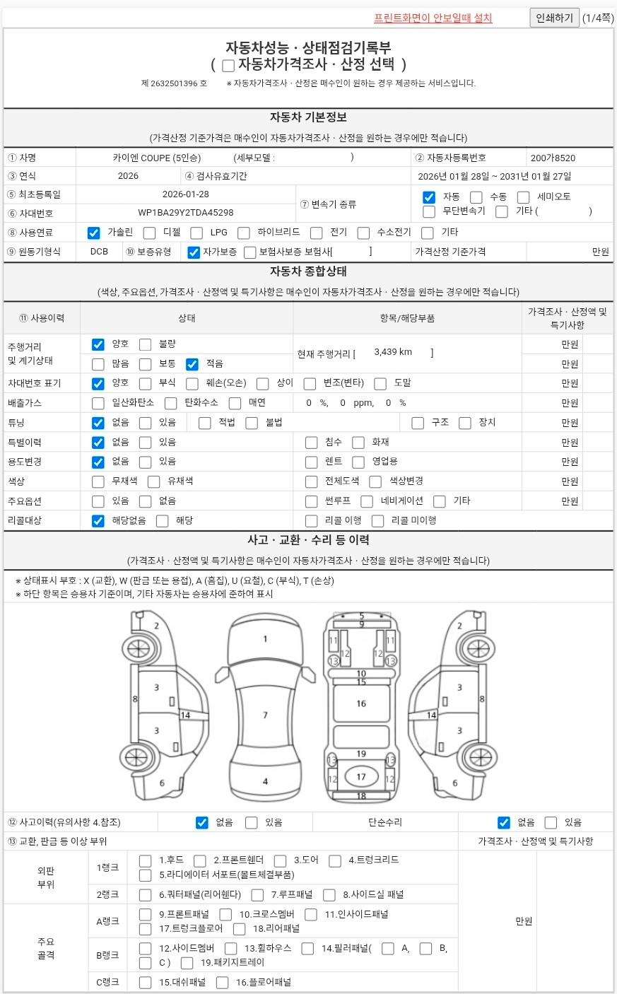 Основная информация и общее состояние / история аварий и ремонтов