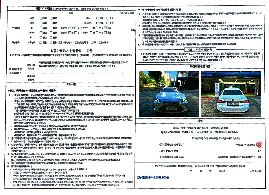 Детальное состояние автомобиля